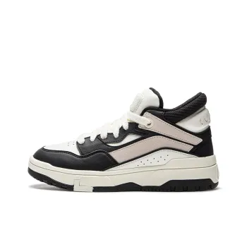 LiNing Sports Trend Series Anti Slip Wear Resistant High Top Skateboard Shoes Women's Black White