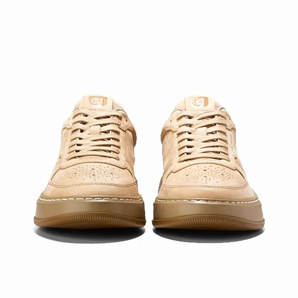 COLE HAAN Slip Resistant Cushioning Wear Resistant Low Top Skateboard Shoes Men's Khaki-4