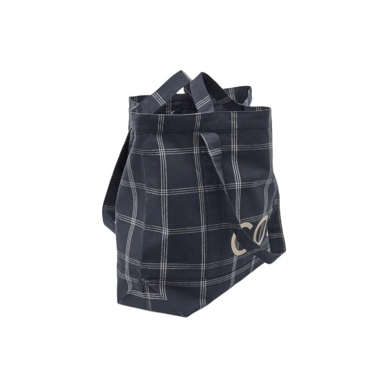COS Cotton Tote Bag, Shopping Bag, Handbag, Shoulder Bag Regular Men's Navy Blue-1