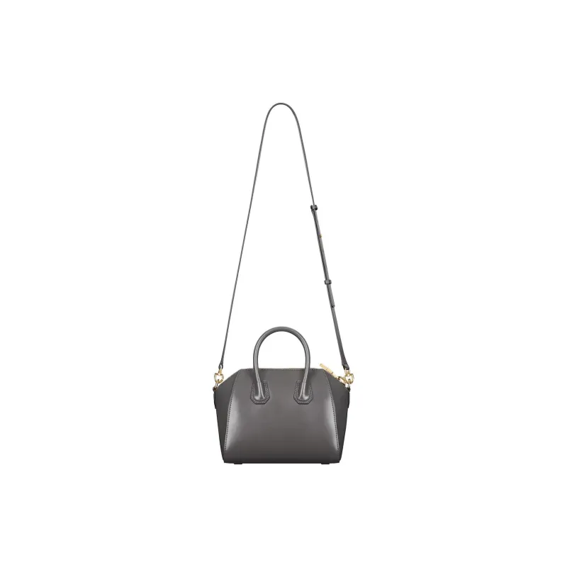 Givenchy Antigona Box Leather Shoulder Bag Crossbody Bag Handbag Mini Women's Coal Smoke-2