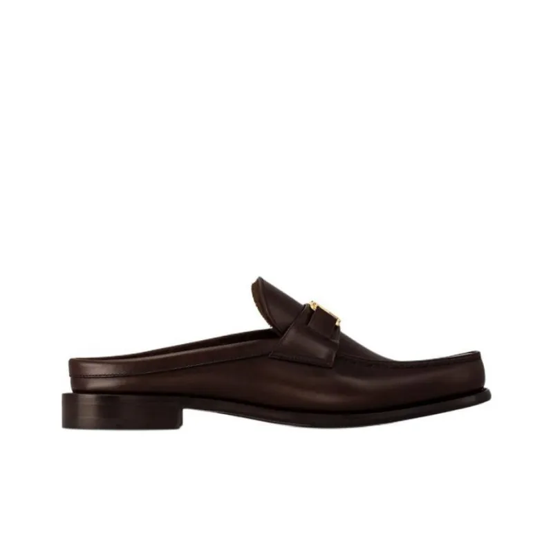 LOUIS VUITTON Major Closed Toe Slippers Men's Brown-1