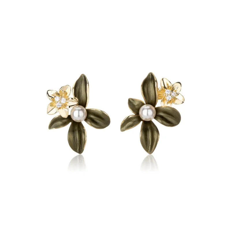 QLADY S925 Silver Stud Earrings Women's-0