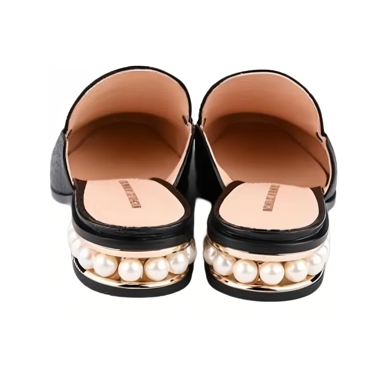 NICHOLAS KIRKWOOD TPR Sole Slip-Resistant Wrap-toe Slippers Women's Black-5