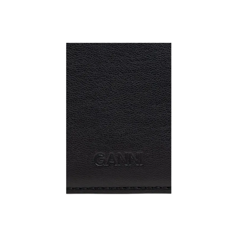 GANNI Leather Card Holder Men's Black-3
