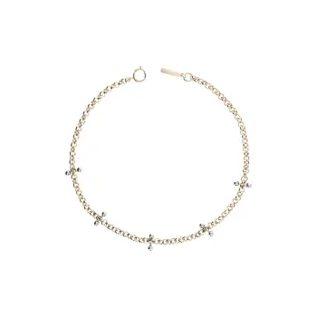 JUSTINE CLENQUET Brass, Palladium Necklaces Women's Gold