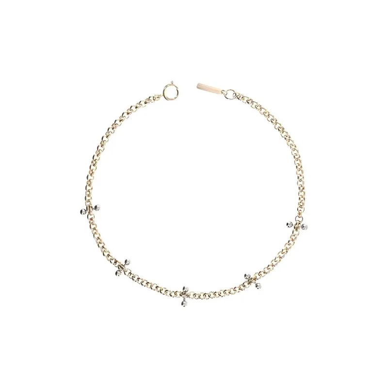 JUSTINE CLENQUET Brass, Palladium Necklaces Women's Gold-0