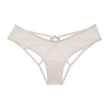 Victoria's Secret Very Sexy Smooth High Leg Cheeky Panty / Delfin Grey Underpants Women's 1 Pack Coconut White