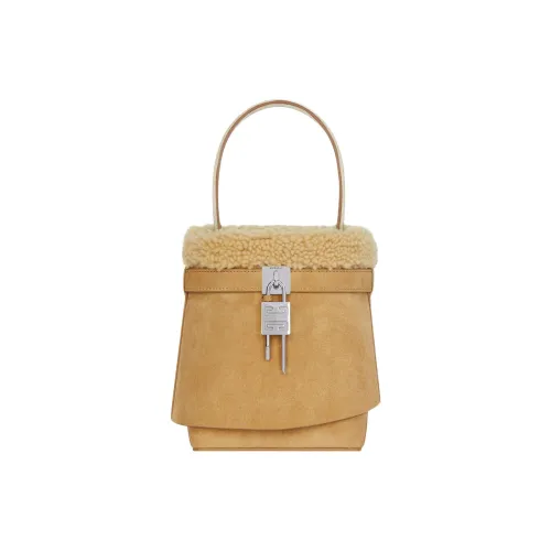 Givenchy Shark Lock Cow Leather Bucket Bag, Shoulder Bag, Crossbody Bag, Handbag Regular Women's Hazelnut