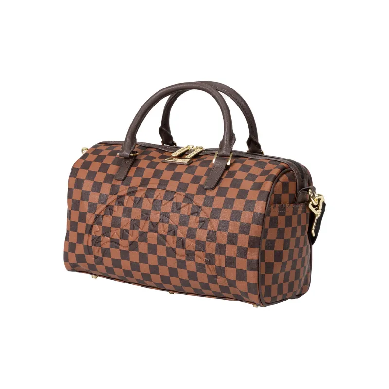 SPRAYGROUND PVC Boston Bag, One Shoulder Handbag Unisex Brown-3