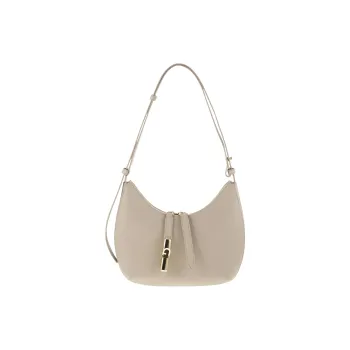 Furla Leather Handbag Shoulder Bag Small Size Women's Vanilla