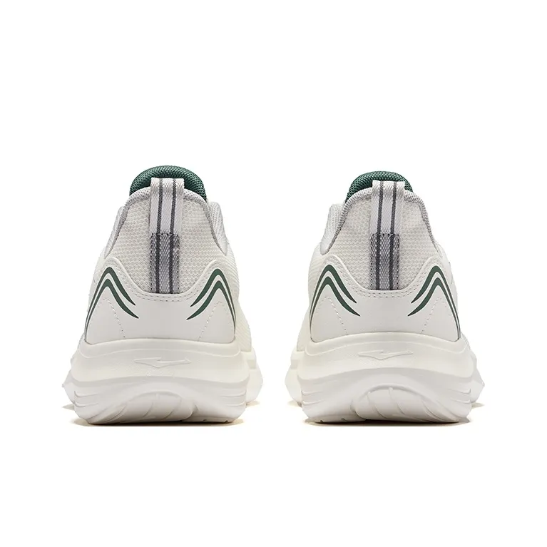 Erke Cushioning Breathable Low-Top Running Shoes Men's Microcrystal White Pine Frost Green-4
