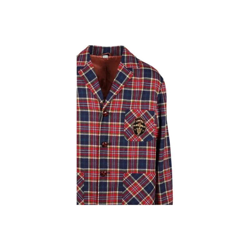 GUCCI Check Wool Jacket-2