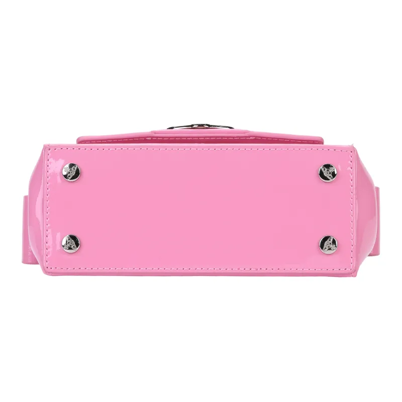 Vivienne Westwood Cow Leather One Shoulder Handbag Trumpets Women's Pink-6
