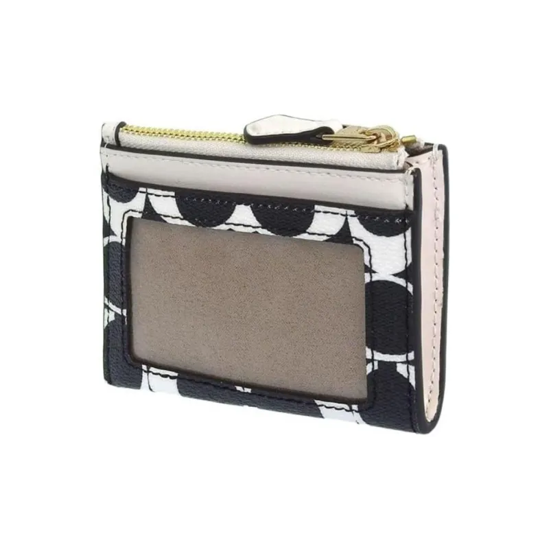 COACH Mini Id Skinny PVC Card Holder Mini Unisex Black Multicolor-4