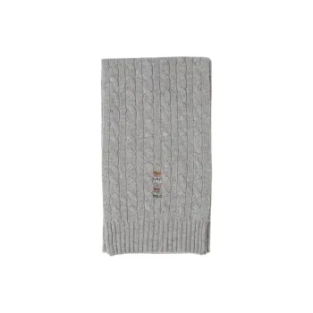 Polo Ralph Lauren Wool Cashmere Knit Scarves Unisex Gray