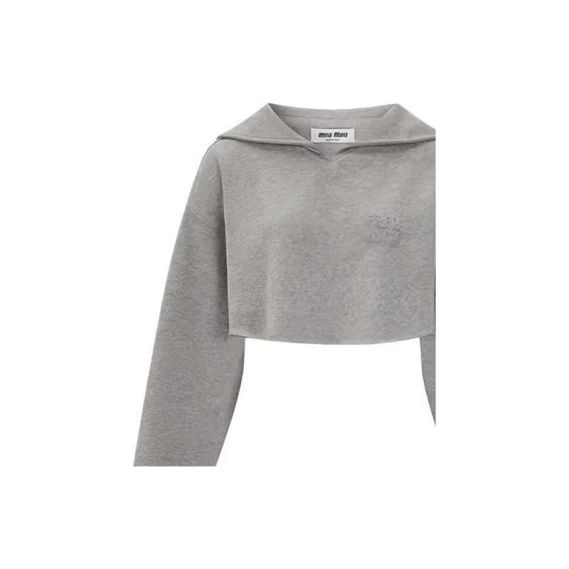 MIU MIU FW23 Sweatshirt Women's Gray-5