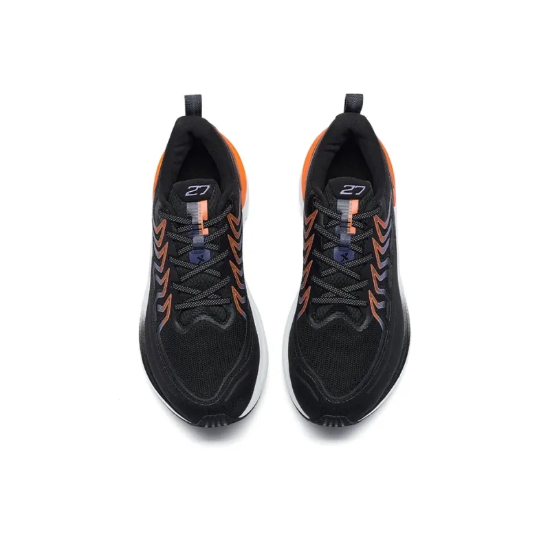 XTEP Wind And Fire 27 Generations Running Shoes Men Low Top Black/Orange Sweet Persimmon-3