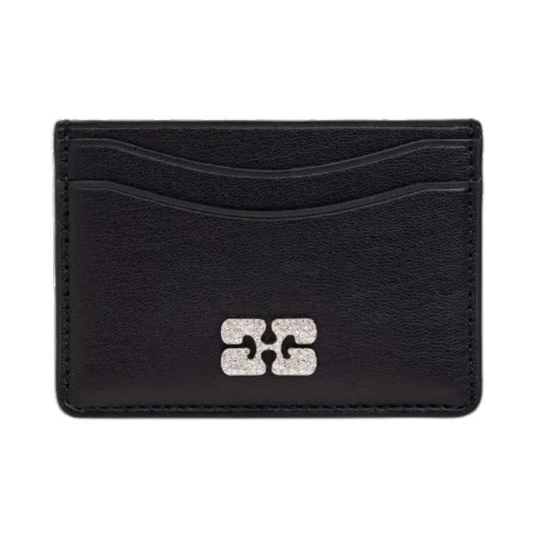 GANNI Leather Card Holder Men's Black-0