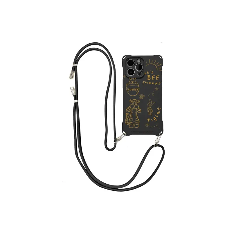 Disney Silicone Material Cartoon Cute Square Lanyard Phone Cases Compatible With Apple 16 Pro Max/Pro/Plus/15/14/13-10