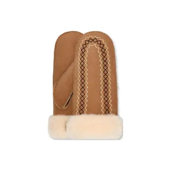 UGG Shearling Gloves Women's Chestnut