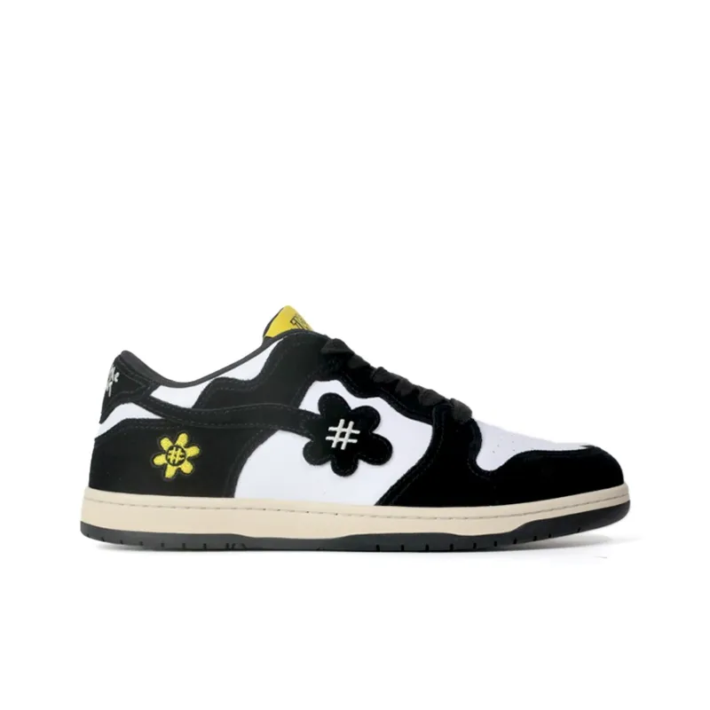 WATER THE PLANT Low Top Skateboard Shoes Women's Black-1