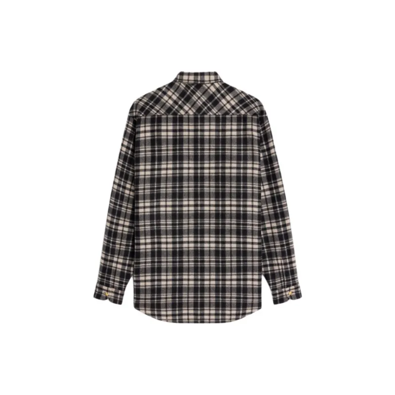CELINE Overshirt In Checked Cashmere-1