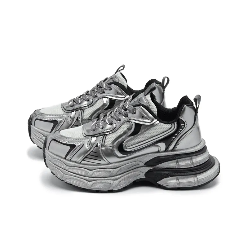 La Chapelle Height Increasing Abrasion Resistant Low Top Chunky Sneakers Women's-8