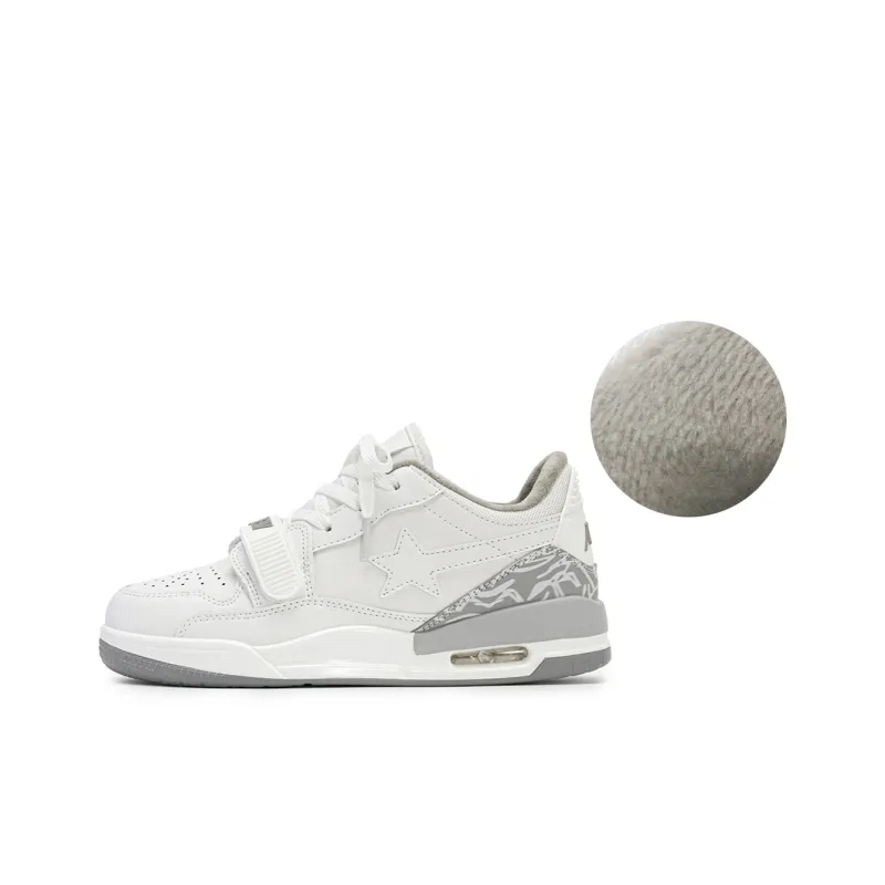 WELKIN&WZWJ Stars Collection White Sneakers Slip-Resistant Height Increasing Low-Top Skateboard Shoes Unisex-12