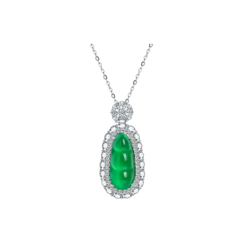 Diamond International Chalcedony Necklaces Unisex-0