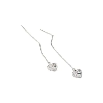 Stone Edge Poly Foot Silver 990 Sterling Silver Drop Earrings Women's