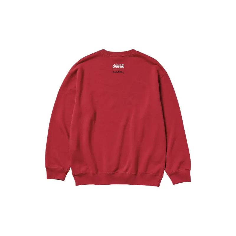Coca cola X Keith Haring X UNIQLO Keith Haring X Coca Cola Collaboration Sweatshirts Unisex Red-1