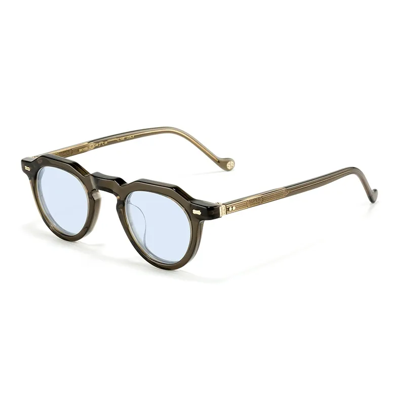 SUPER SUNG Plate Frame Round Sunglasses Unisex-7