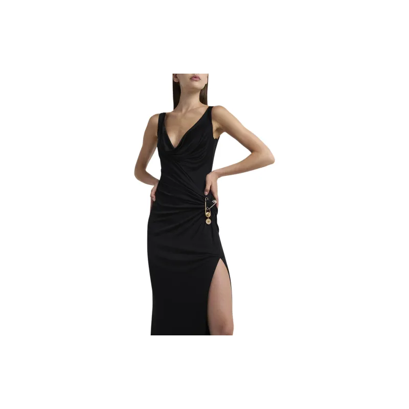 VERSACE Sleeveless Safety Pin Detailed Dress-4