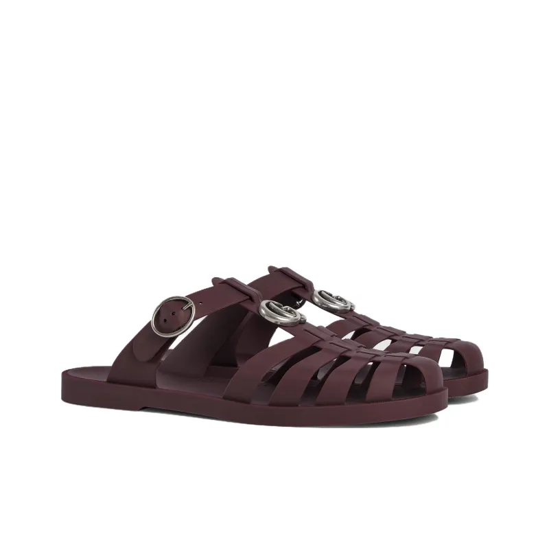 GUCCI Closed Toe Slippers Men's Chocolate-2