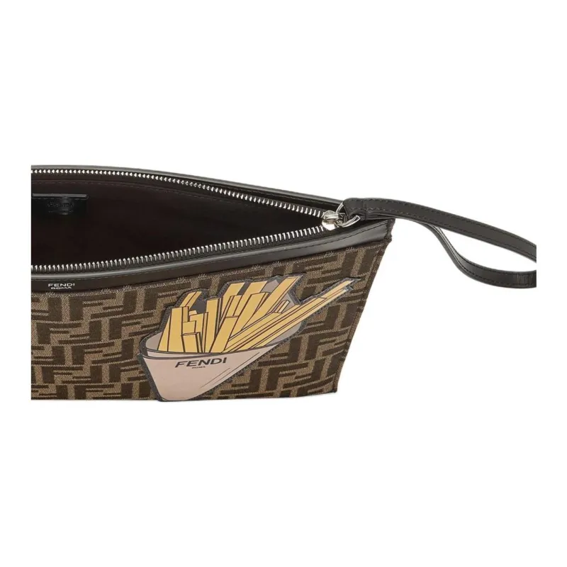 FENDI Ff Jacquard Large Clutch Bag-3