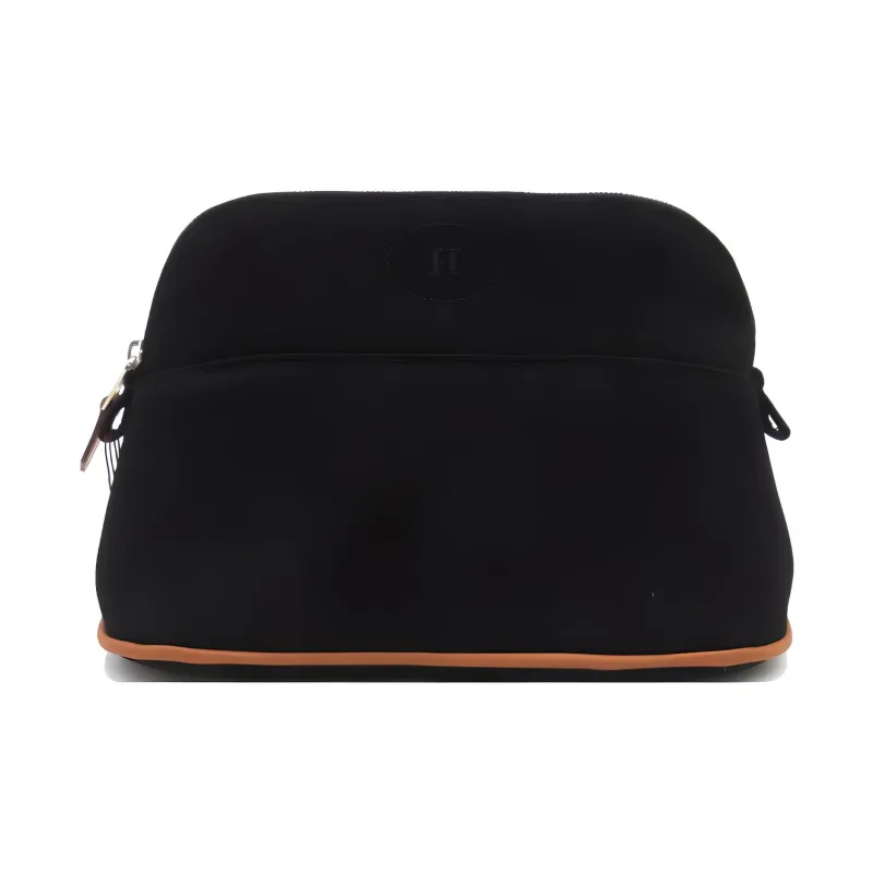 HERMES Bolide Canvas Bowling Bag, Canvas Bag, Storage Bag Women's Black-3