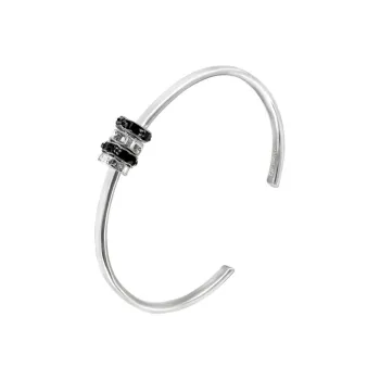 OINICIO White Gold Plated Copper Bangles Unisex