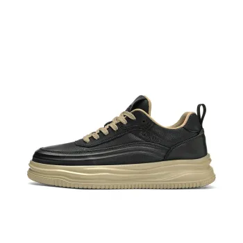 AOKANG Dunk Series Skateboard Shoes Men Low Top Black, Yellow Brown