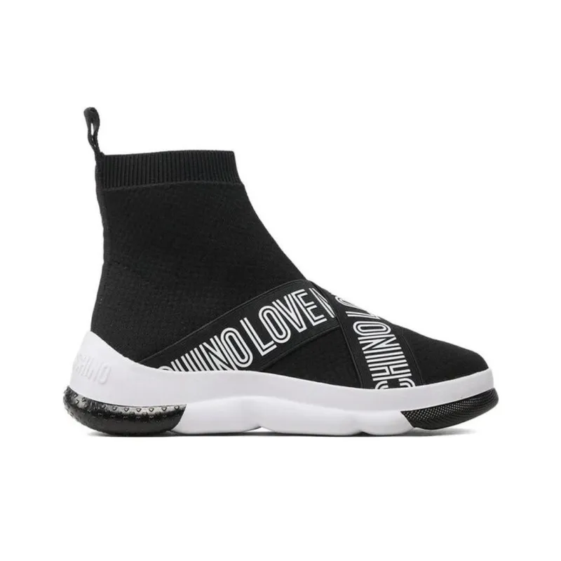 LOVE MOSCHINO High Top Sports Casual Shoes Women's Black-1