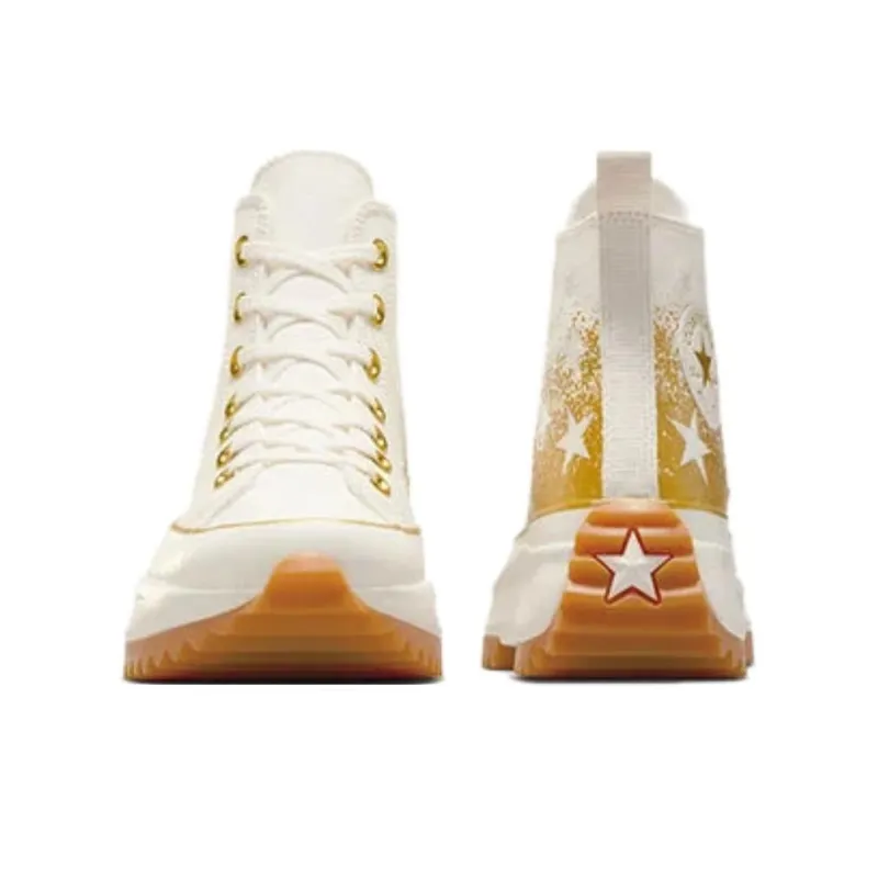 Converse Women's Run Star Hike Platform High 'Gold & Embroidered Stars' Women's-5