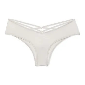 Victoria's Secret Very Sexy Smooth High Leg Cheeky Panty / Delfin Grey Underpants Women's 1 Pack Coconut White
