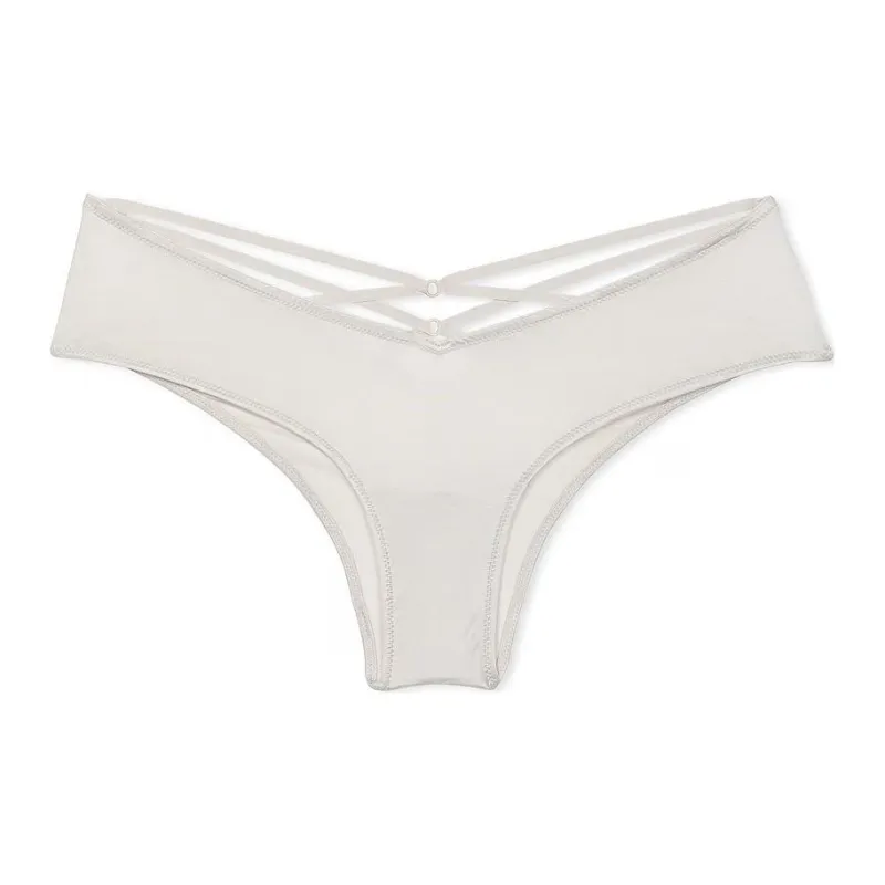 Victoria's Secret Very Sexy Smooth High Leg Cheeky Panty / Delfin Grey Underpants Women's 1 Pack Coconut White-0