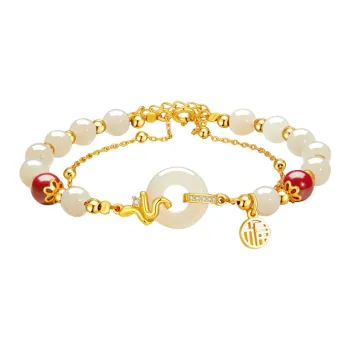 MAMADESHOUHU Hetian Jade Bracelets Pale Greenish White Jade Women's