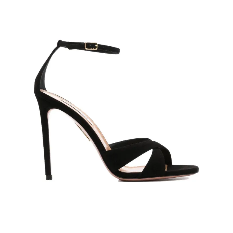 AQUAZZURA Siren 105mm Suede Sandals-1