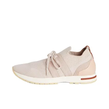Loro Piana 360 Lp Lady Flexy Walk Low Top Casual Shoes Women's Beige Pink