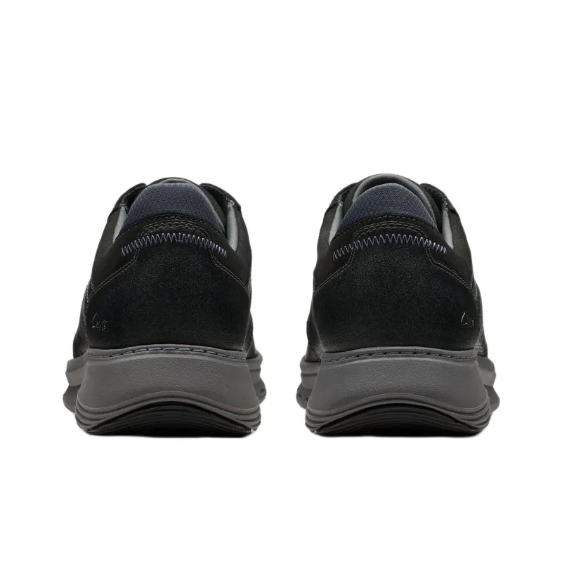 Clarks Motion Trek PT Slip Resistant Low Top Casual Shoes Men's Black-4