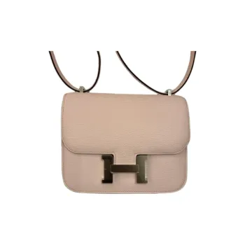 HERMES Constance Mysore Goat Skin Shoulder Bag, Crossbody Bag Mini Women's Soft Affection Pink