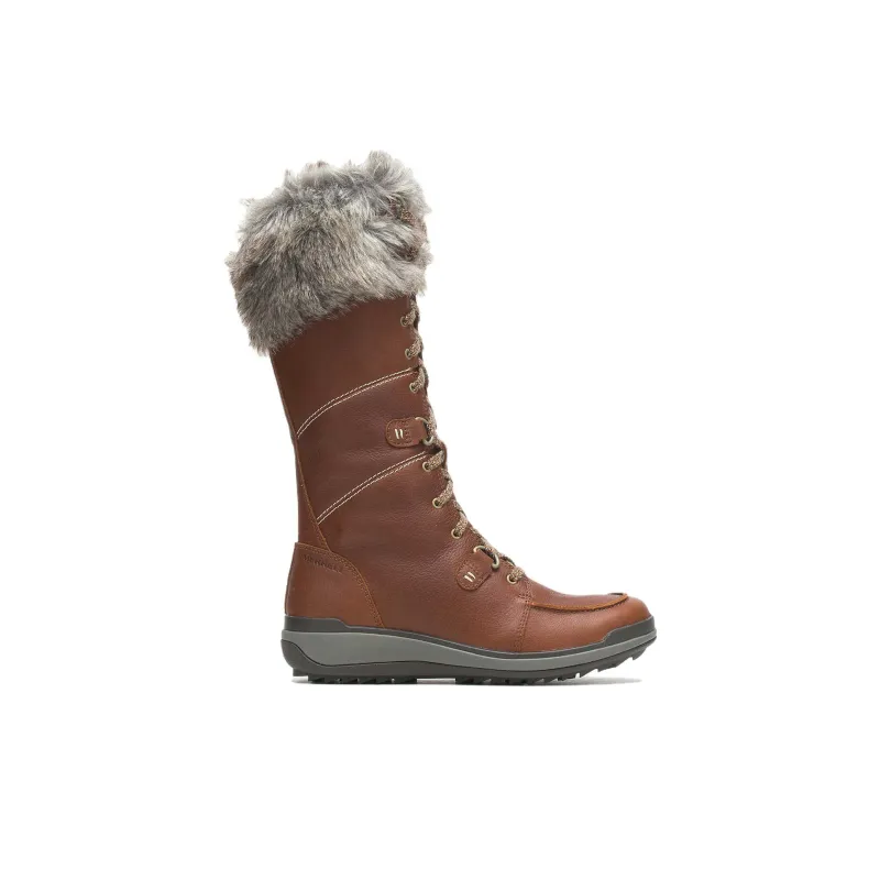 MERRELL Water-Resistant Wear-Resistant Slip-Resistant Knee-High Outdoor Boots Women's Brown-2