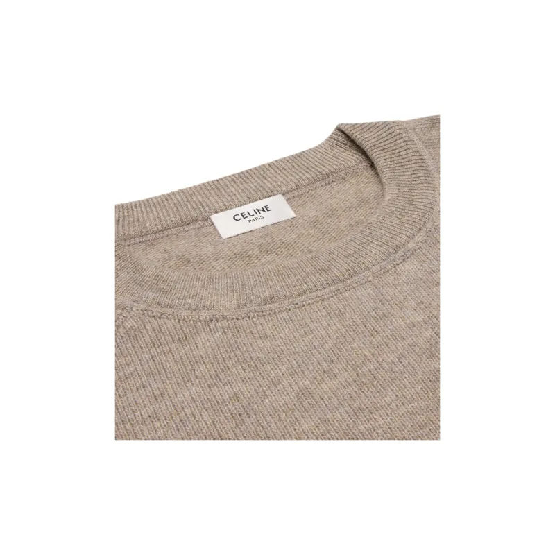 CELINE Triomphe Crew Neck Sweater In Wool And Cashmere-6