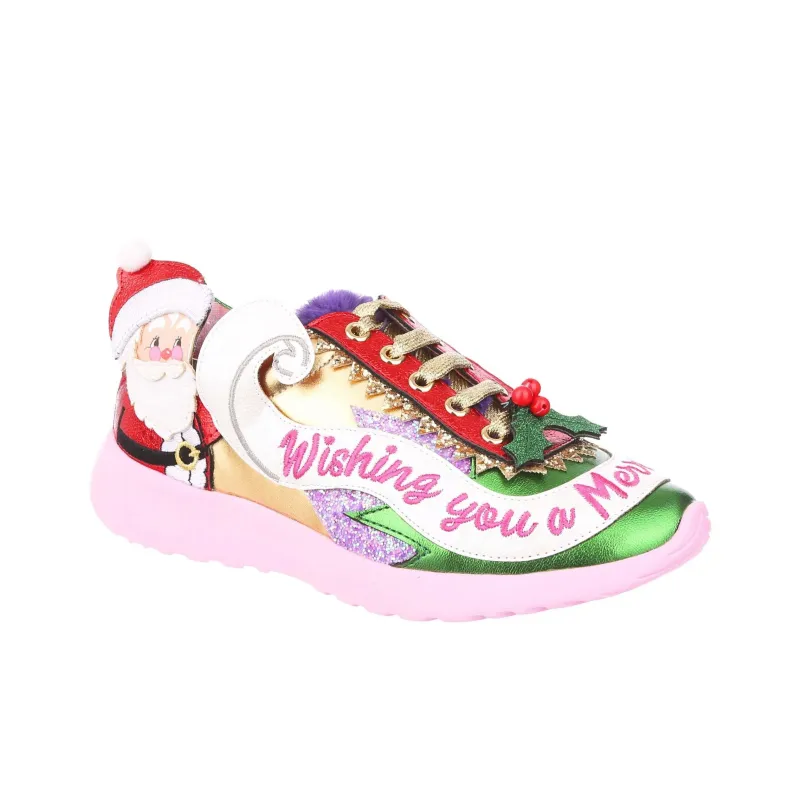 IRREGULAR CHOICE Checking It Twice Low-Top Casual Shoes Women's Pink-2